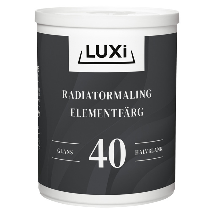 Radiatormaling hvid 0,75 liter - Luxi